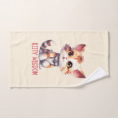 Zorgeloos kat houding – speels katachtige ontwerp bad handdoek (Handdoek)