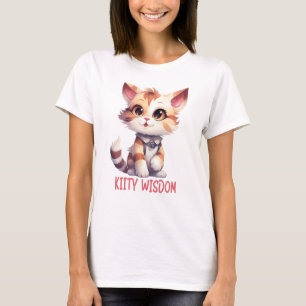Zorgeloos kat houding – speels katachtige ontwerp t-shirt