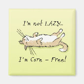 Zorgeloos Kat Magneet (Voorkant)