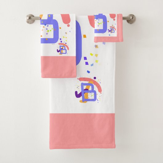 Zorgeloos Monogram B Kinder Bad Handdoek (Insitu)