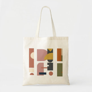 Zorgeloze Canva-Tas met Geometrische Grafiek Tote Bag