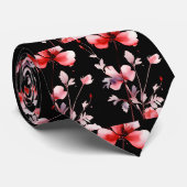 Zorgeloze kantoor wilde bloemen boho stropdas (Opgerold)