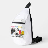 Zorgeloze scheidsrechter-kit — Grappige Kawaii-voe Sling Bag (Rechterhoek)