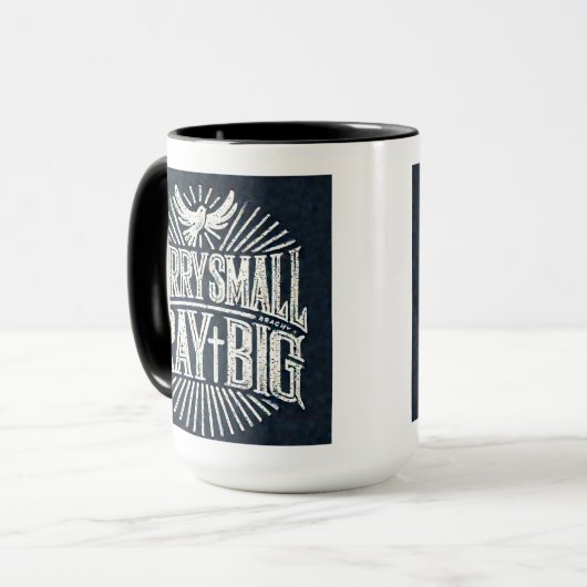 Zorgen Kleine Bidden Grote 15oz Geloof-geïnspireer Mok (Voorkant links)