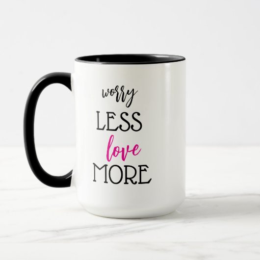 Zorgen Minder Liefde Meer Koffie Mok Cup (Links)