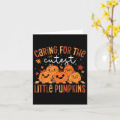 Zorgen voor de Schattigee kleine pompoen Nicu Nurs Kaart (Gele Bloem)