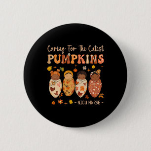 Zorgen voor de Schattigee pompoen Halloween Nurse Ronde Button 5,7 Cm