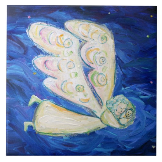 Zorgen voor de Soul Angel Tile Gift Tegeltje (Voorkant)