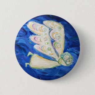 Zorgen voor de Soul Flying Angel & Baby Pin Pendan Ronde Button 5,7 Cm