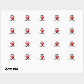 Zorgen voor het leven hart sticker (Vel)