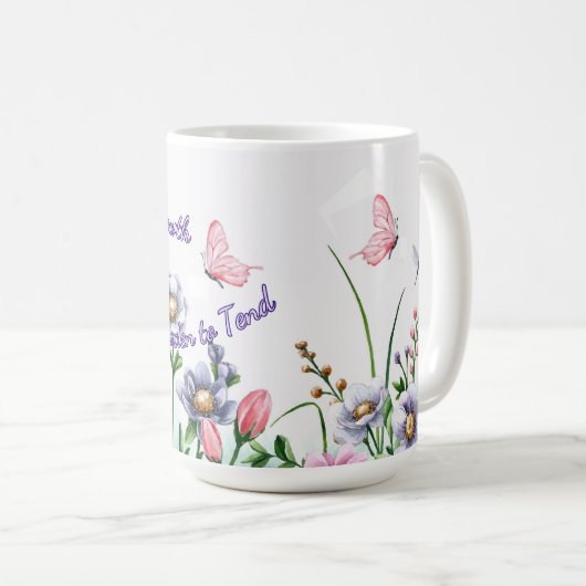 Zorgen voor mij, mijn innerlijke groei koffiemok (Voorkant rechts)