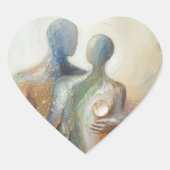 Zorgend Abstract Impressionistisch Kunst Sticker (Voorkant)