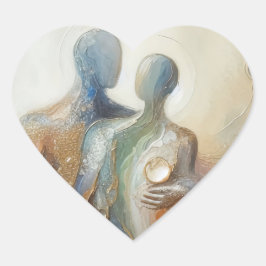 Zorgend Abstract Impressionistisch Kunst Sticker