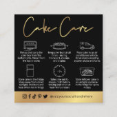 Zorggids zwart en Gold Script Logo Kaart afsluiten Vierkante Visitekaartje (Voorkant)