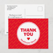 Zorghelden BEDANKT Aanpasbaar Briefkaart (Voorkant / Achterkant)