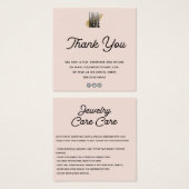 Zorgkaart Hartelijk dank voor logo Blush Vierkante Visitekaartjes (Voorkant /achterkant)