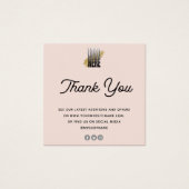 Zorgkaart Hartelijk dank voor logo Blush Vierkante Visitekaartjes (Voorkant)