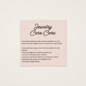 Zorgkaart Hartelijk dank voor logo Blush Vierkante Visitekaartjes (Achterkant)