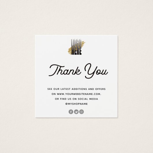 Zorgkaart Hartelijk dank voor logo Vierkante Visitekaartjes (Voorkant)