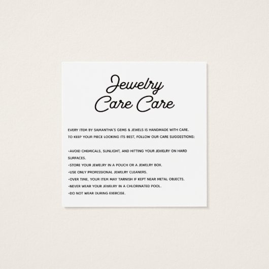 Zorgkaart Hartelijk dank voor logo Vierkante Visitekaartjes (Achterkant)