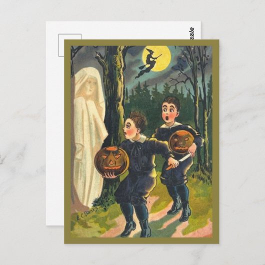 Zorgkinderen en gastkinderen -  Halloween Briefkaart (Voorkant / Achterkant)