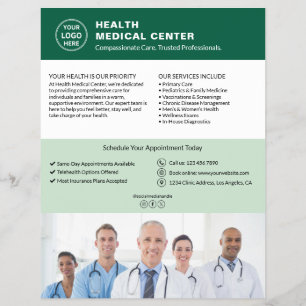Zorgkliniek Dokter Aangepast Logo Groen Flyer