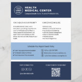 Zorgkliniek Dokter Aangepast Logo QR-code Flyer (Voorkant)