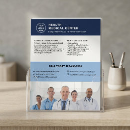 Zorgkliniek Dokter Logo Foto QR Code Flyer