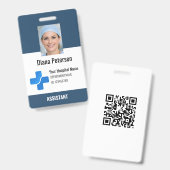 Zorgmedewerker Pas Badge Met Logo en Foto (Voor- en achterkant)