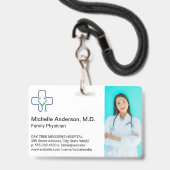 Zorgmedewerker | Sjabloon voor medische dokter Badge (Voorzijde met lanyard)