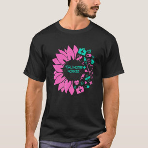 Zorgmedewerker Zon Bloem Schattige Verpleegster Li T-shirt