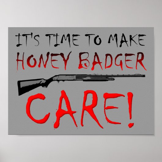 Zorgposter honingdas poster (Voorkant)