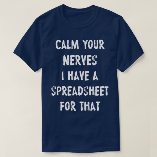 Zorgt u ervoor dat ik een spreadsheet heb. t-shirt (Design voorkant)