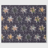 Zorgverlener Aangepaste kerststerren voor foto's Cadeaupapier (Vlak)