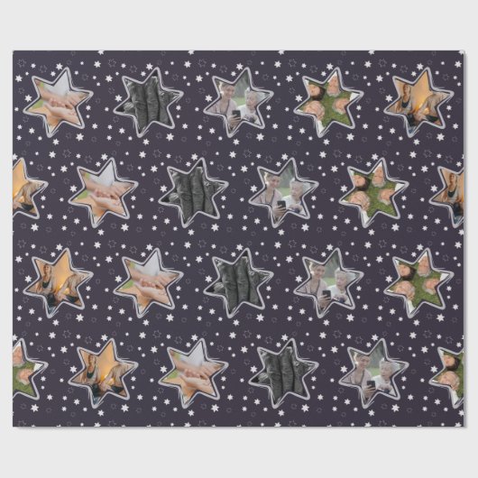 Zorgverlener Aangepaste kerststerren voor foto's Cadeaupapier (Vlak)