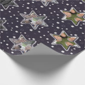 Zorgverlener Aangepaste kerststerren voor foto's Cadeaupapier (Hoek)