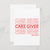 Zorgverlener Aanmoedigingskaart (leeg) Kaart (Voorkant / Achterkant)