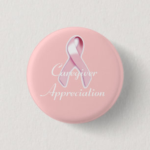 "Zorgverlener appreciatie" - Borstkanker bewustzij Ronde Button 3,2 Cm
