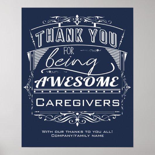 Zorgverlener Bedankt voor je waardering Poster (Voorkant)