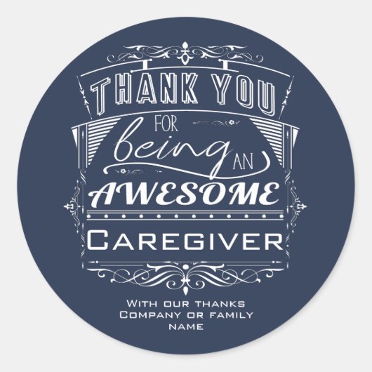 Zorgverlener Bedankt voor je waardering Ronde Sticker (Voorkant)