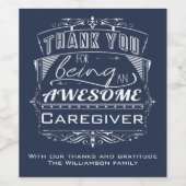 Zorgverlener Bedankt voor je waardering Wijn Etiket (Enkel label)