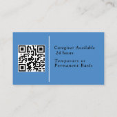 Zorgverlener Behulpzaam Assistent foto QR Code Visitekaartje (Achterkant)