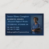 Zorgverlener Behulpzaam Assistent foto QR Code Visitekaartje (Voorkant)