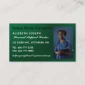 Zorgverlener Behulpzaam Assistent foto QR Code Visitekaartje (Voorkant)