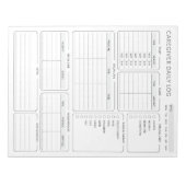 Zorgverlener dagelijks logboek, ouderenzorg, verou notitieblok (Voorkant)