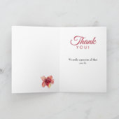 Zorgverlener Dank je Floral Lily Bedankkaart (Binnen)