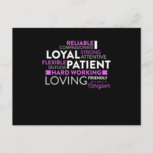 Zorgverlener Design I Am a Caregiver Briefkaart (Voorkant)