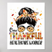 Zorgverlener Een dankbare Thanksgiving Herfst A Poster (Voorkant)