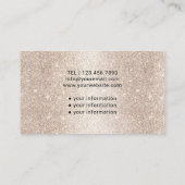 Zorgverlener Elegant Gold Glitter Medical Care Visitekaartje (Achterkant)