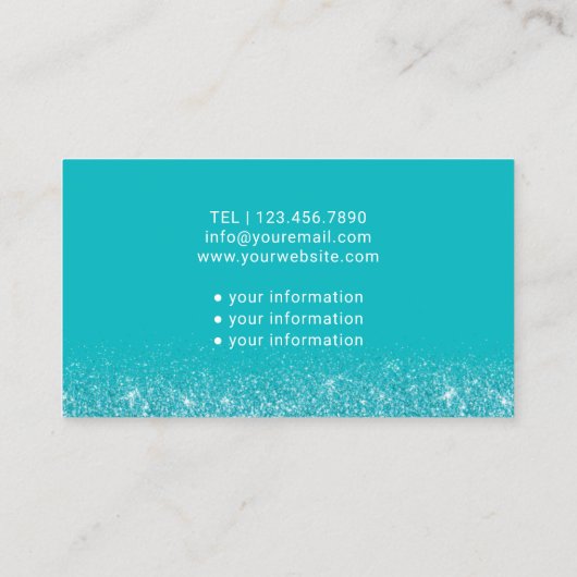 Zorgverlener Elegant Medical Turquoise Visitekaartje (Achterkant)